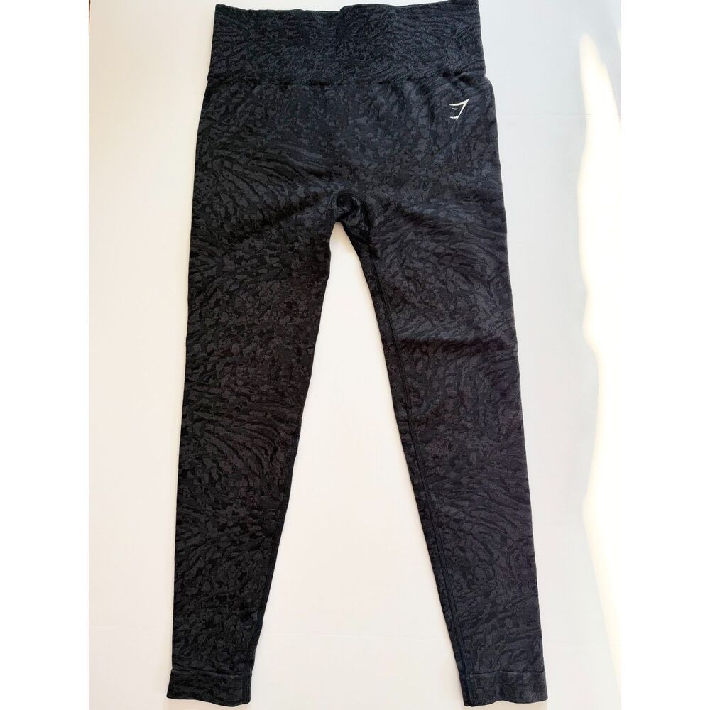 Gymshark Adapt Animal Seamless Black High Rise Leggings M - Picture 2 of 6
